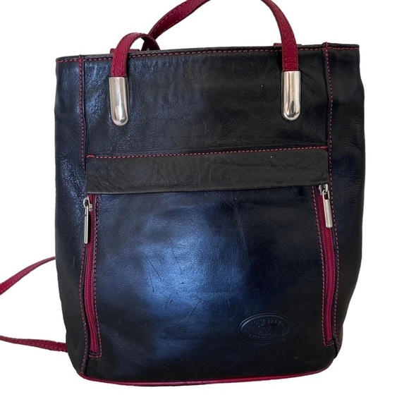 Simona Ferri Vinatge Black Leather Purse Bag - Picture 12 of 12